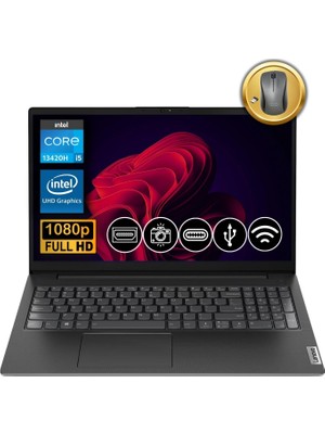 Lenovo V15 G4 Iru I5-13420H 8gb 2tb SSD Freedos 15.6" Notebook 83A100NSTX ATL26 + Mouse Hediye