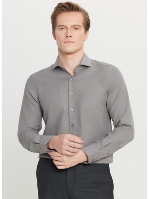Altınyıldız Classics Tailored Fit Italyan Yaka Gri Erkek Gömlek ACE020261606_GRI