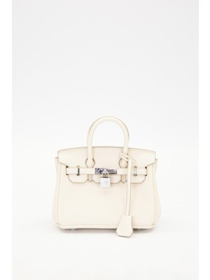 Levidor Krem Kapama Kilit Detaylı El Çantası