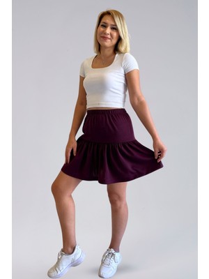 She Best Mevsimlik Kadın Etek - Ecrin Kumaş Mevsimlik Mini Boy Kadın Şort Etek