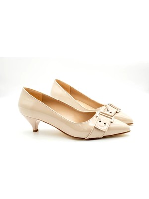 Love Shine Amoria Kadın Kemerli Tokalı Sivri Burun Topuklu Ayakkabı Zarif Tasarım