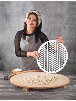 Berina Home Vip Ahmet Xl Yuvarlak Mantı Kalıbı – En Büyük Boy, Tek Seferde 199 Adet Mantı Açma Kalıbı, Pratik Hamur Kesme Aparatı