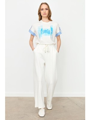 Accort Yüksek Bel Modal Pantolon-Kemık