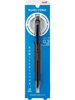 Yenibağ Uni Mitsubishi Kurşun Kalem Mekanik Kalem Kurutoga Ks 0.3mm Siyah M3KS1P.24