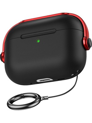 Buff Labs Buff Airpods Pro 3. Nesil ile Uyumlu Djpods Askı Aparatlı Kılıf Black-Red