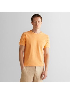 Gant Erkek Turuncu Slim Fit Bisiklet Yaka T-Shirt