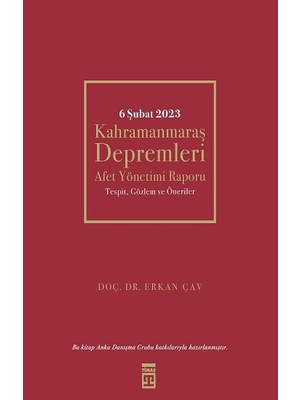 Timaş Yayınları 6 Şubat Kahramanmaraş Depremleri