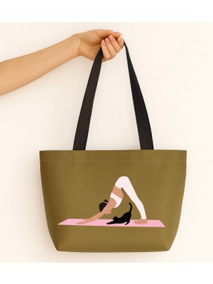 Ada Kostüm Yoga Tasarım Mat Saten Omuz Çantası