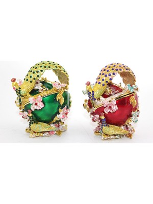 Topdan Swarovski Taşlı Tavuskuşu Kutu