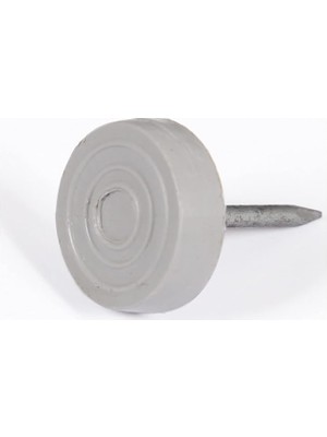 Çivili Masa Sandalye Zemin Koruyucu Plastik Ayak Açık Gri 25'li 16 mm