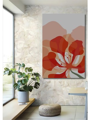 Teona Ahşap Dekoratif Ahşap Dikdörtgen Tablo Canlı Çiçek