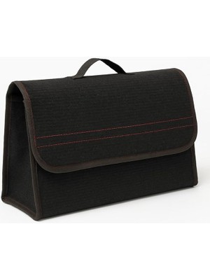 Premium Keçe Araç Bagaj Organizeri Suya Dayanıklı Pratik Taşınabilir Katlanabilir Seyahat Çantası Araç Içi Düzenleme Kutusu (Siyah)