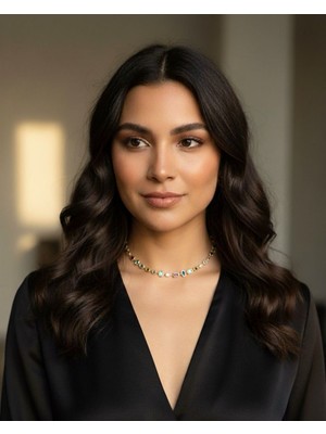 Gökkuşağı Işıltılı Minimalist Choker Kolye