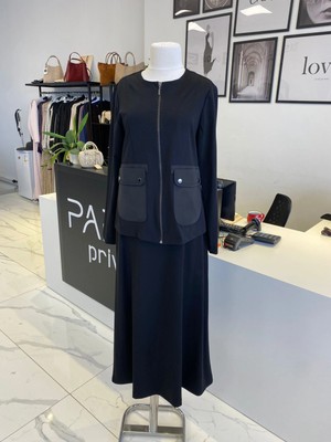 Nurcan Çetin Ceket Takım Siyah