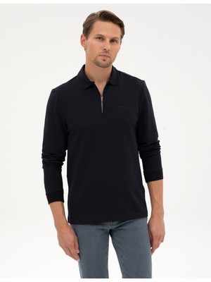 Pierre Cardin Erkek Lacivert Regular Fit Sweatshirt 50307988-VR033