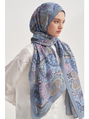 Carell Rosella Gök Mavisi Nilla Pamuklu Şal