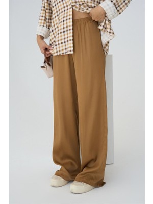 Moderie Butik Lastikli Pantolon - Taba