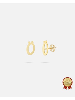 14 Ayar Altın Harfli Küpe