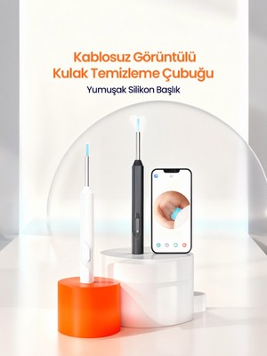Bloom Picks Wifi Kameralı Şarjlı Akıllı Kulak Temizleyici Görüntülü Kulak Temizleme Cihazı Silikon Başlıklı