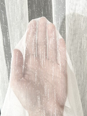 Perle Yoğun Şantuklu Modern Tül Perde • Pilesiz Ekstrafor Büzgülü • Ütü Istemez • Çok Satan