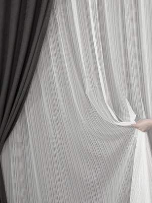 Demor Home Modern Çizgili Tül Perde | Pilesiz Ekstrafor Büzgülü | Ütü Gerektirmez | En Çok Satan Model