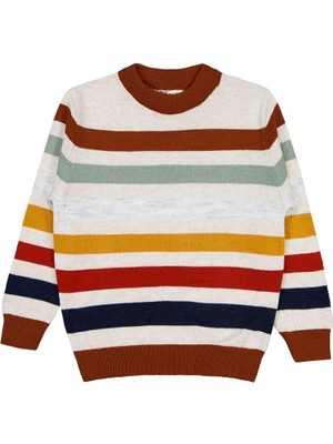 Civil Boys Renkli Çizgili  6-9 Yaş Kazak