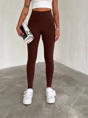 Tayt / Yüksek Bel Toparlayıcılı Tayt - Dokulu