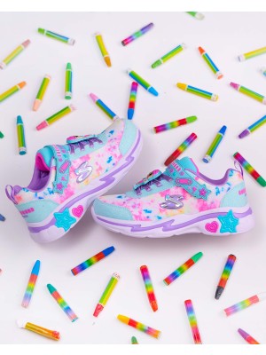 Skechers Snuggle Sneaks - Skech Squad Büyük Kız Çocuk Yeşil Spor Ayakkabı 302214L Mtmt