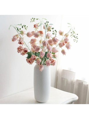 Nettenevime Yapay Çiçek Çan Çiçeği Gülkurusu 85CM Tek Dal Kumaş Çiçek Uzun Dal