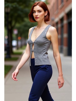 PayBuy Kadın V Yaka Büzgülü Ince Triko Bluz Şıklık ve Konfor Bir Arada Kaliteli Şık Rahat Modern Zarif