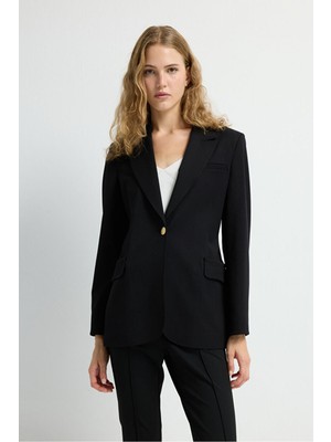 Adl Cep Kapaklı Ceket Siyah 11944306001