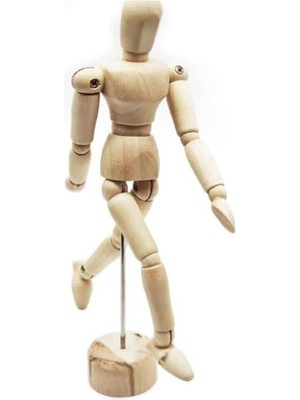 Misda Store Ahşap Insan Modeli 20 cm 1 Adet Insan Figürlü Ahşap Model Manken Resim Ressam Eğitimi Tahta Adam Kukla Stilist