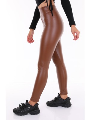 Suni Deri Tayt Taba Rengi