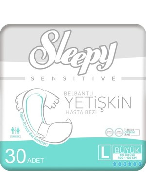 Sleepy Yetişkin Hasta Bezi Bel Bantlı L - Large - Büyük 30 Adet