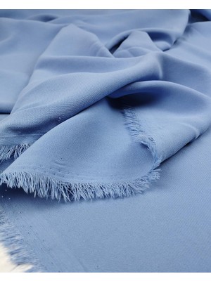 Kumaş Parça Mavi Renkte Krep Kumaş (En 140 cm x Boy 190 Cm)