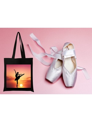 Ada Kostüm La Bayadere Balerin Silüet Koton Çanta