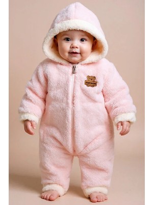 Tuo Bebe Kışlık Peluş Kapüşonlu Bebek Tulumu