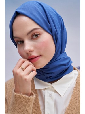Carell Kare Desen Modal Jakar Şal Indigo