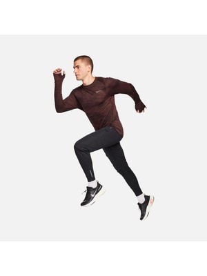 Nike Therma-Fit Adv Erkek Kahverengi Koşu Uzun Kollu Üst -Yün Içeriğe Sahip Sıcak Tutar - (FB8538-227)