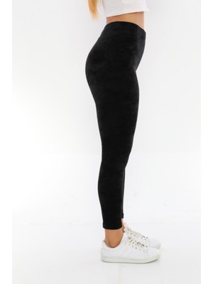 Kadife Tayt Toparlayıcılı Siyah