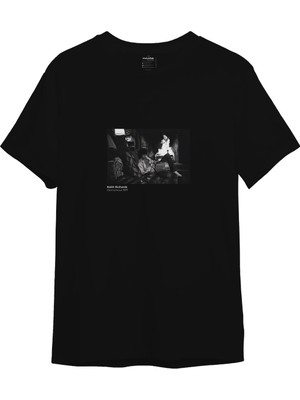 The Lucid Lab Keith Richards Connecticut 1977 Tişört - Siyah