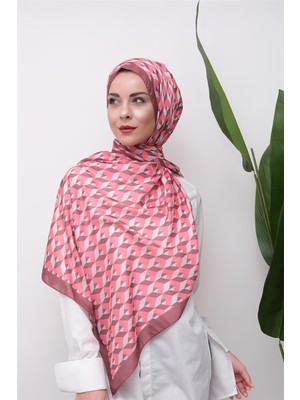 Eyşan İpek Modern Geometrik Desenli Dijital Soft Şal