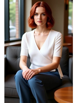 FRM Kadınlar Için Dokulu Anvelop Bluz Kruvaze Yaka ve Regular Kesim ile Konforlu Giyim Kaliteli