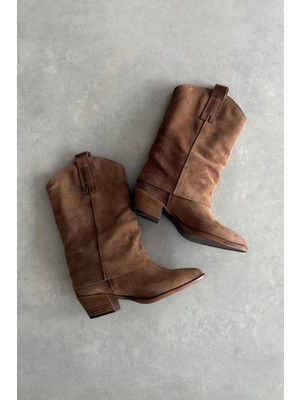 Nope21 Lora Toprak Hakiki Deri Çizme