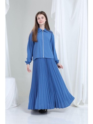 Giyinse Elira Kız Çocuk Takım Mavi