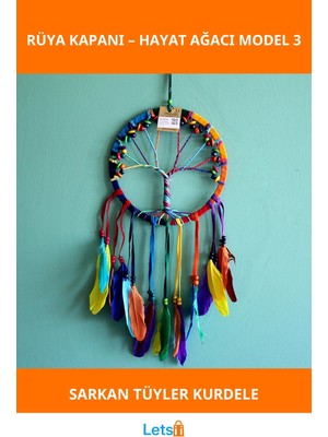 Letsii Renkli Hayat Ağacı Modeli Rüya Kapanı