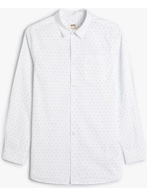 Koton Erkek Çocuk Puantiyeli Klasik Gömlek Uzun Kollu Pamuklu