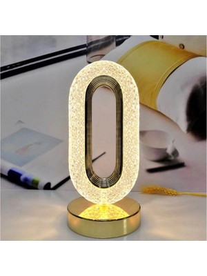 MCM Group Kristal Gece Lambası Işık Lüks LED Masa Lambası Yatak Odası Dekorasyon Modern Romantik Kumandalı ( Lisinya )