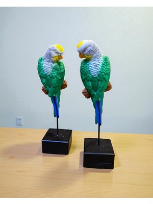 Gitti Gitti Muhabbet Kuşu Yeşil Ikili Dekor Seti