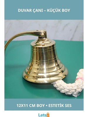 Letsii Dayanıklı Pirinç Duvara Asmalı Çan Küçük Boy